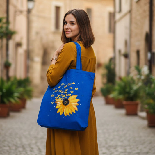 Sunny Bloom Tote –  Sunflower Art