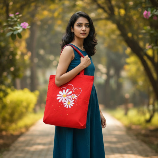 Blush of Bengal Tote – Kathgolap Floral Elegance