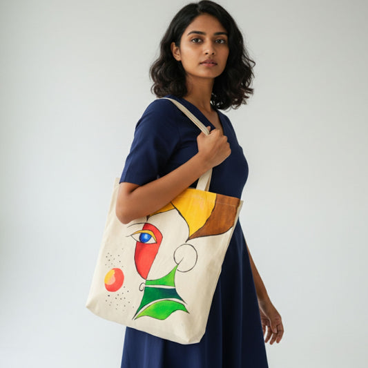 Authentic Canvas Tote –  Eye-Catching Side Bag