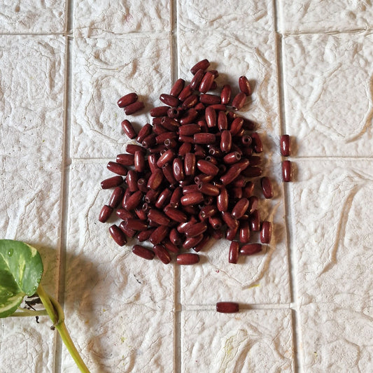 Straight Dark-Brown Beads