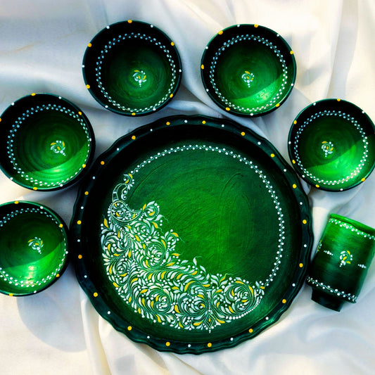 Gorgeous Kalka Art Mitti Magic Dinnerware (Set of 7)