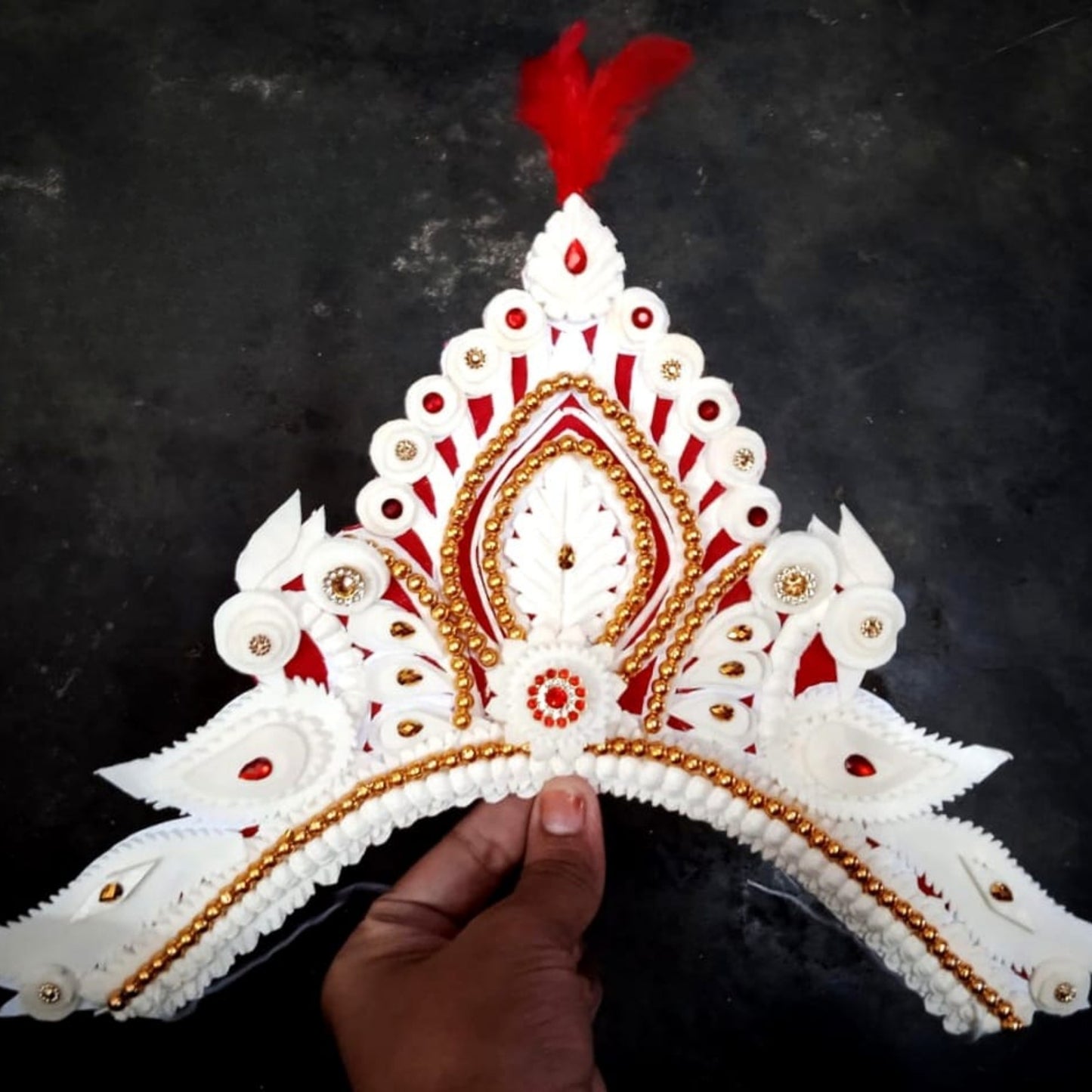 Handcrafted Bengali Sola Wedding Mukut