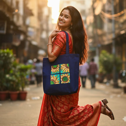 Sunshine Bloom Tote – Canvas Side Bag