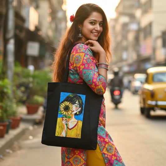 Sunflower Dreams Tote – Canvas Side Bag