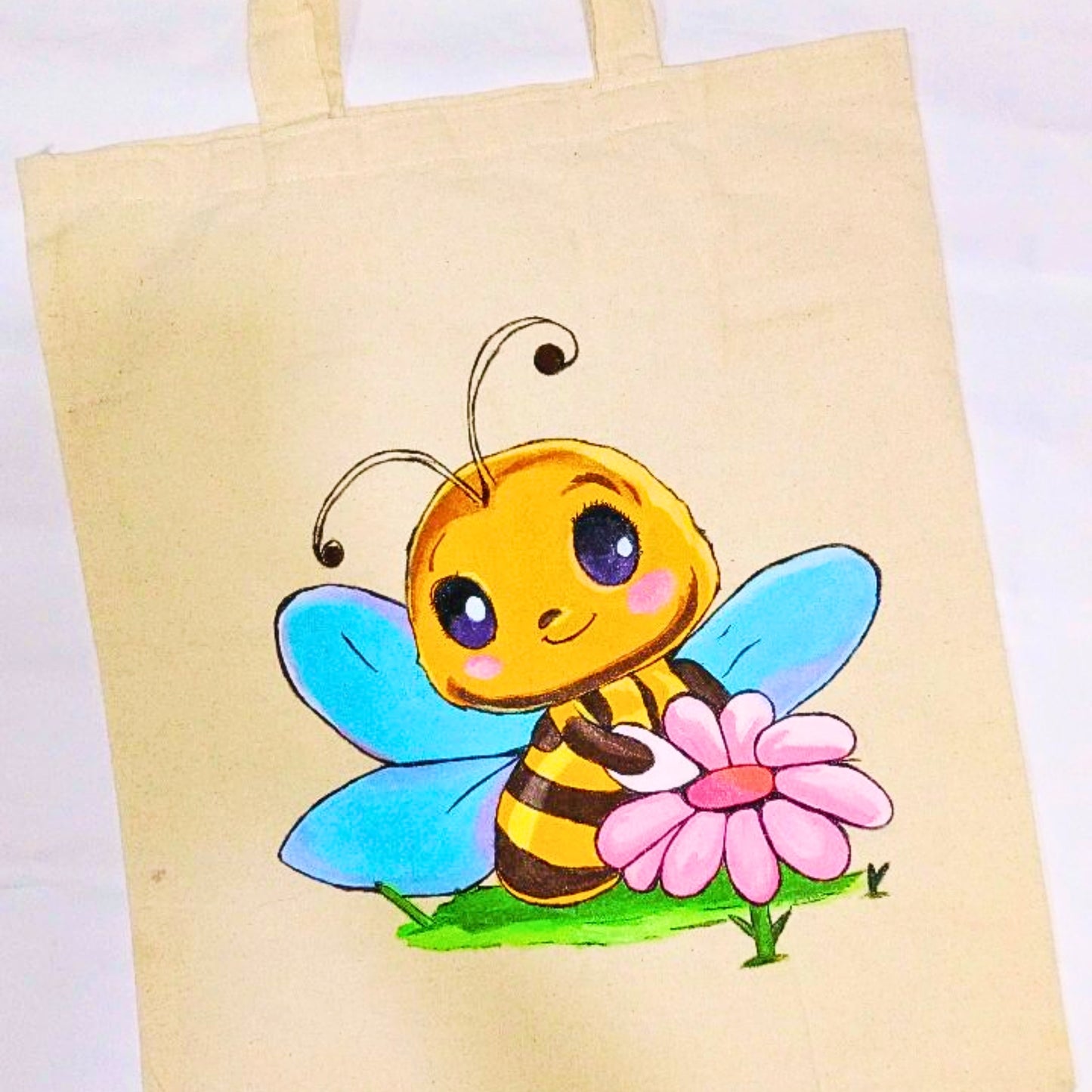 Madhumakhi Hand-Painted Bee Tote Bag