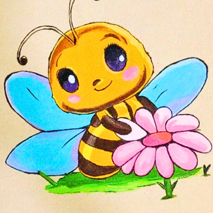 Madhumakhi Hand-Painted Bee Tote Bag
