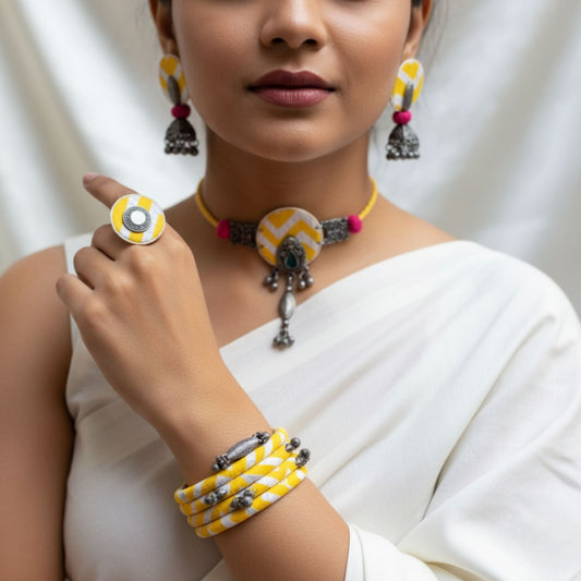 Rangita Fabric Jewelry Set