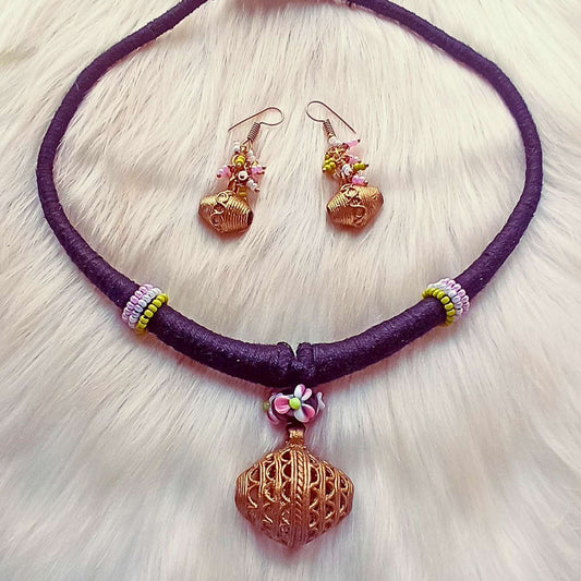 The fusion dokra Tabeez necklace  set