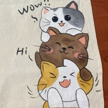 GopluCat Hand-Painted Tote Bag