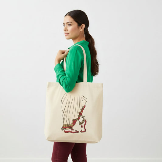 Nrityarupa Hand-Painted Dance Tote Bag