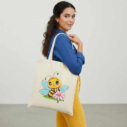 Madhumakhi Hand-Painted Bee Tote Bag