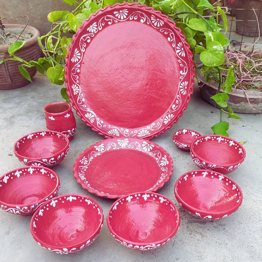 Rustic Heritage Matir Thala Set – Set of 10