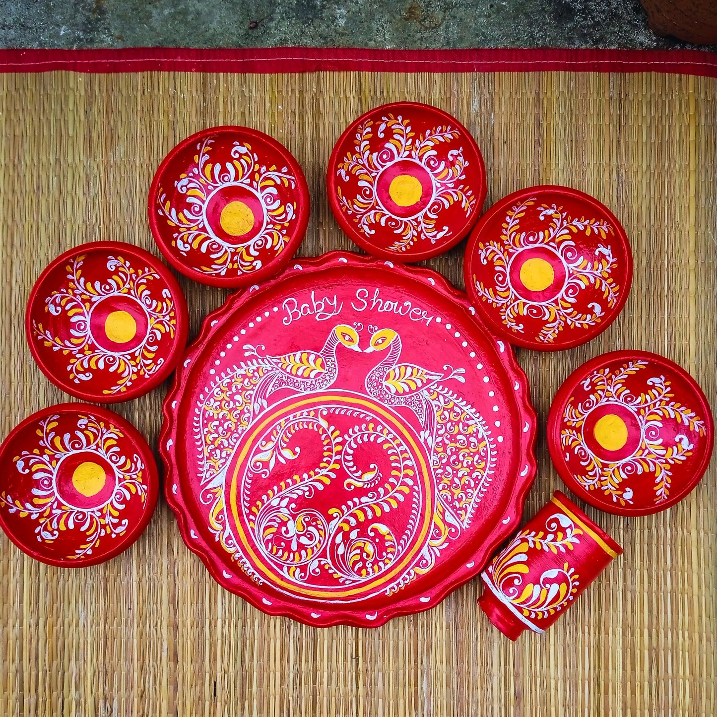 Mayur Matir Thala Set –  (8 pcs)
