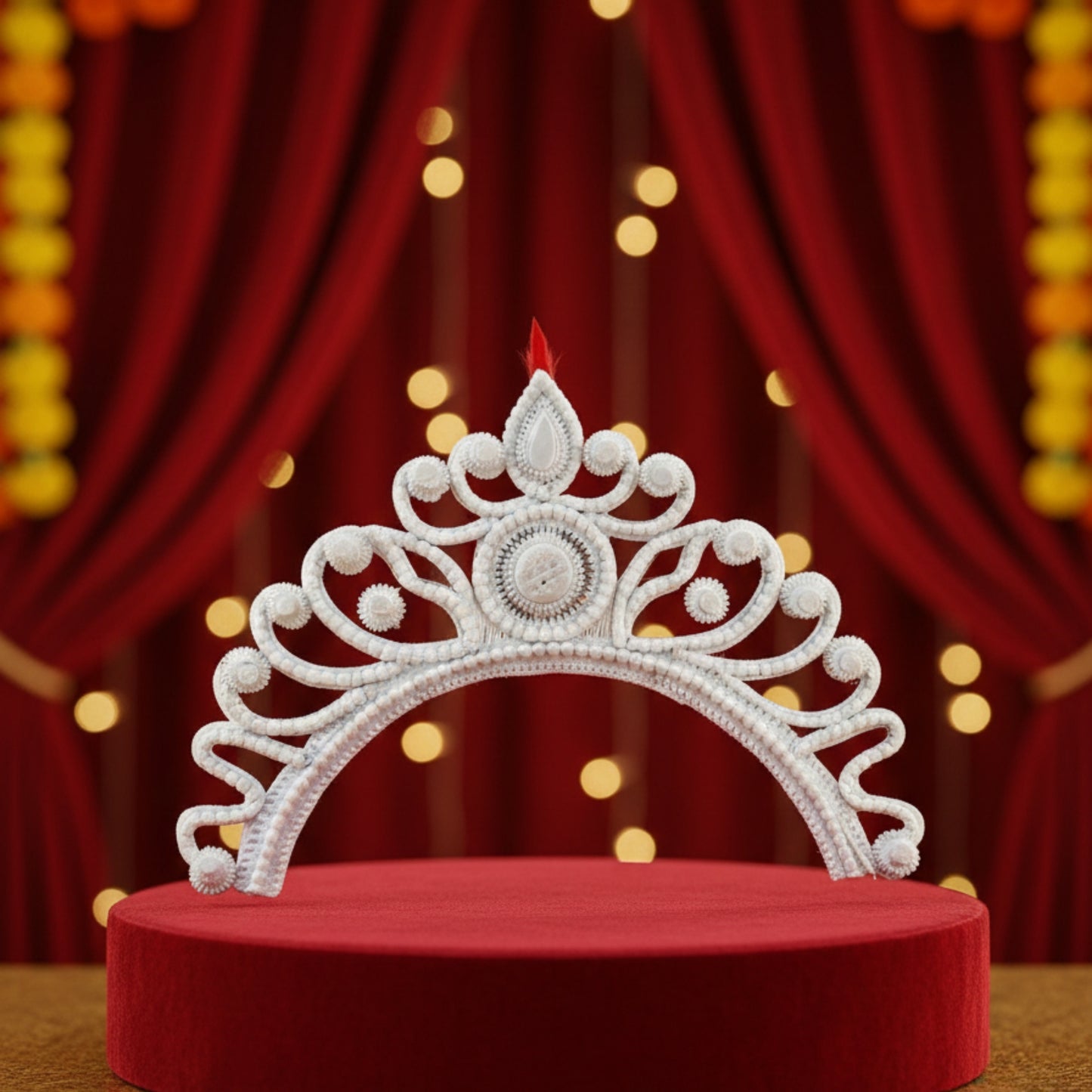 Elegant Pure Sola Wedding Mukut