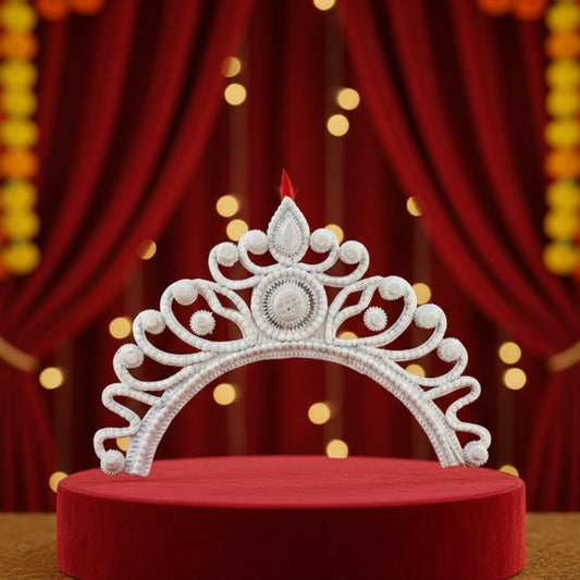 Elegant Pure Sola Wedding Mukut