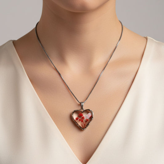 Gulzar Rose Pendant – Handcrafted Elegance