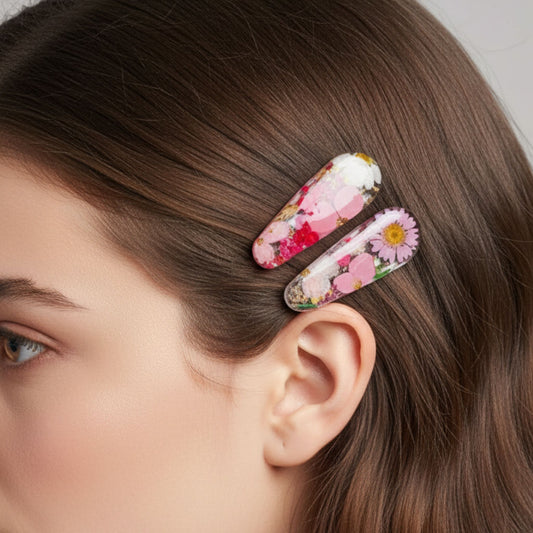 ResinBloom Hair Clip Pair