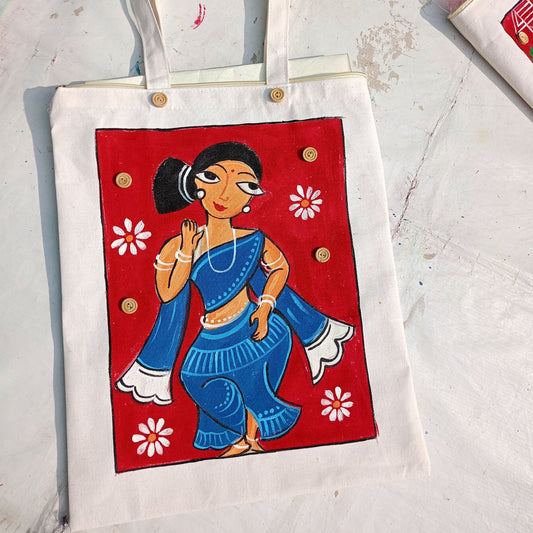 Colors of Tradition Tote – Madhubani Art
