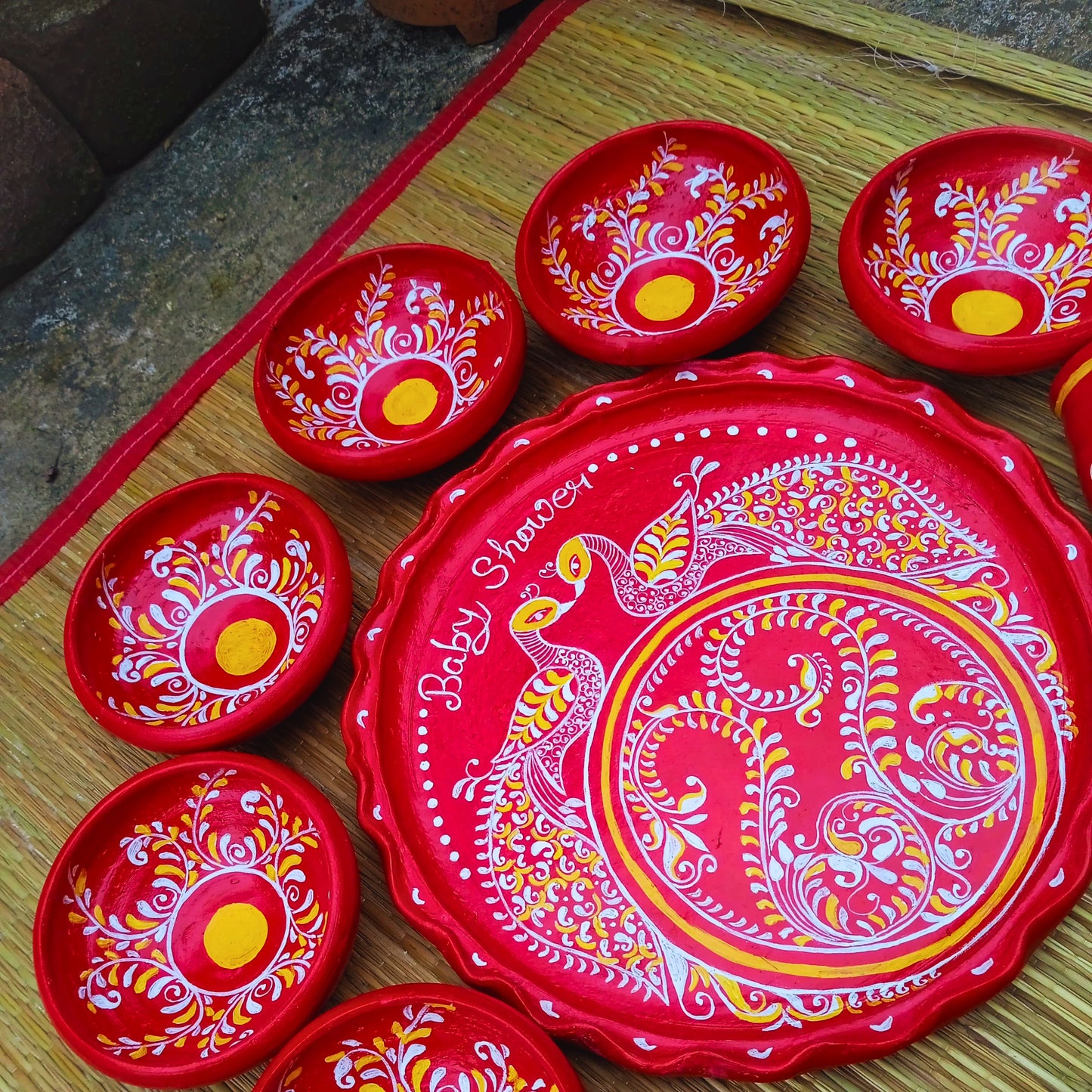 Mayur Matir Thala Set –  (8 pcs)