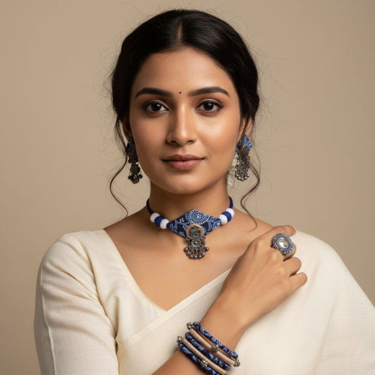 Kumudika Fabric Jewelry Set