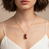 Preserved Rose Resin Pendant – Floral Elegance