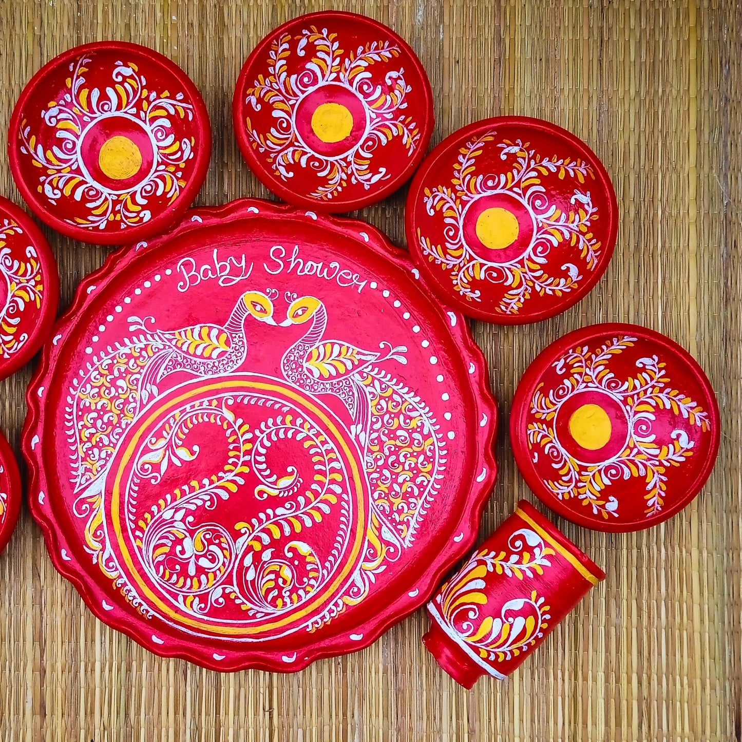 Mayur Matir Thala Set –  (8 pcs)