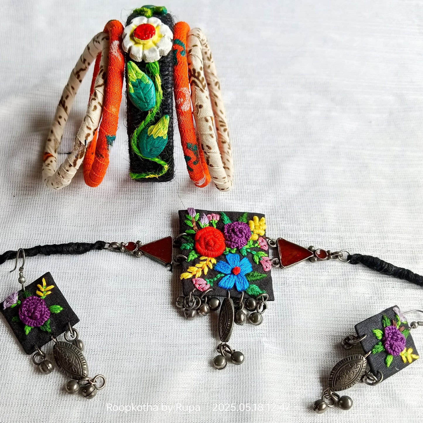 Bohemian Chic Handmade Fabric Earrings