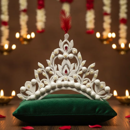 Elegant Gold Plated Bride Mukut