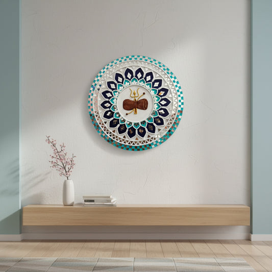 Mahadev Lippan Wall Mural – Sacred Strength