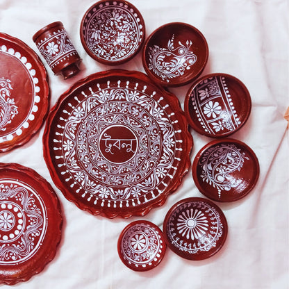 Hand-Painted Clay Dining Art (10 pcs)