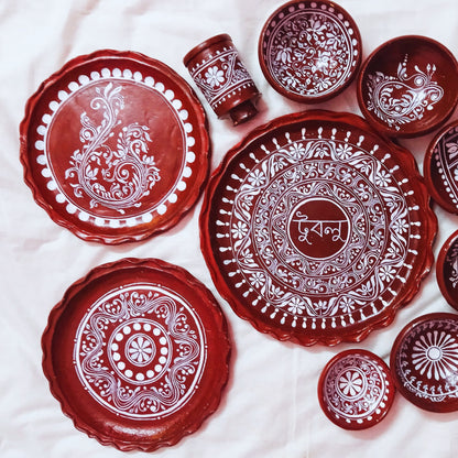 Hand-Painted Clay Dining Art (10 pcs)