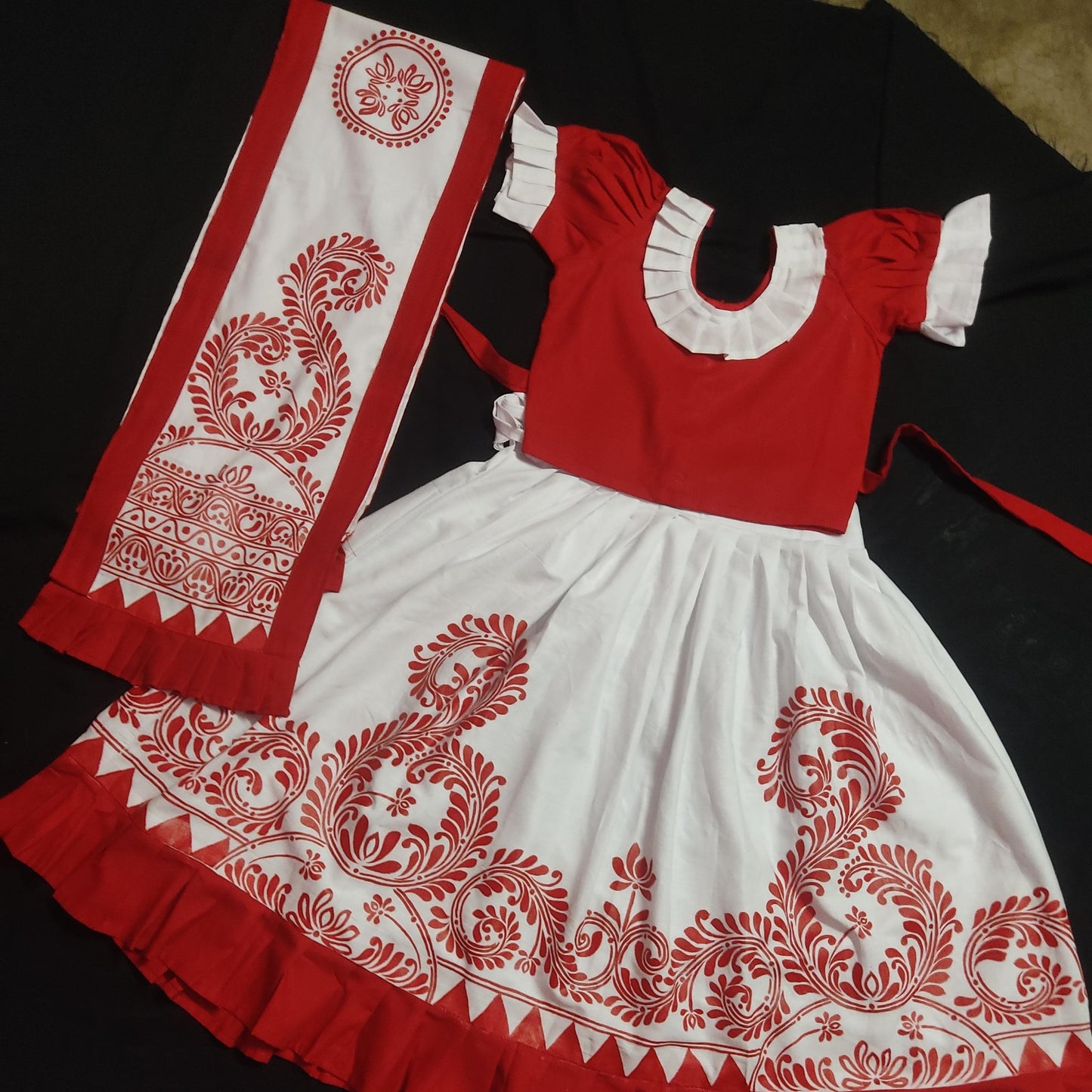 Sundari Kalka Baby Lehenga Set