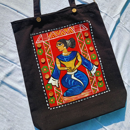 Heritage Colors Tote – Exquisite Madhubani Artistry