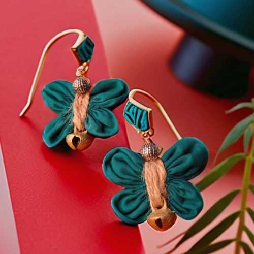 Green Bell Earrings