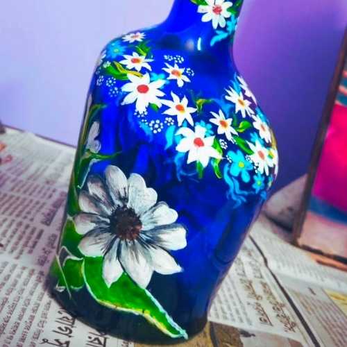 Floral Art on Recycled Glass