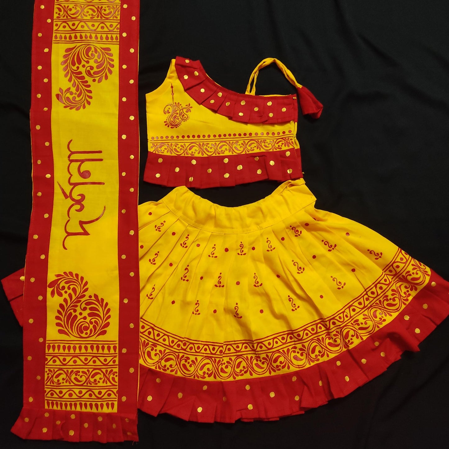 Gulabi Blossom Baby Lehenga Set