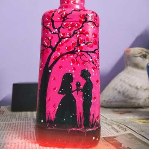 Couple Art on Recycled Glass