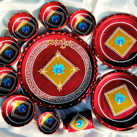 Gorgeous Kalka Art Mitti Magic Dinnerware (Set of 11)