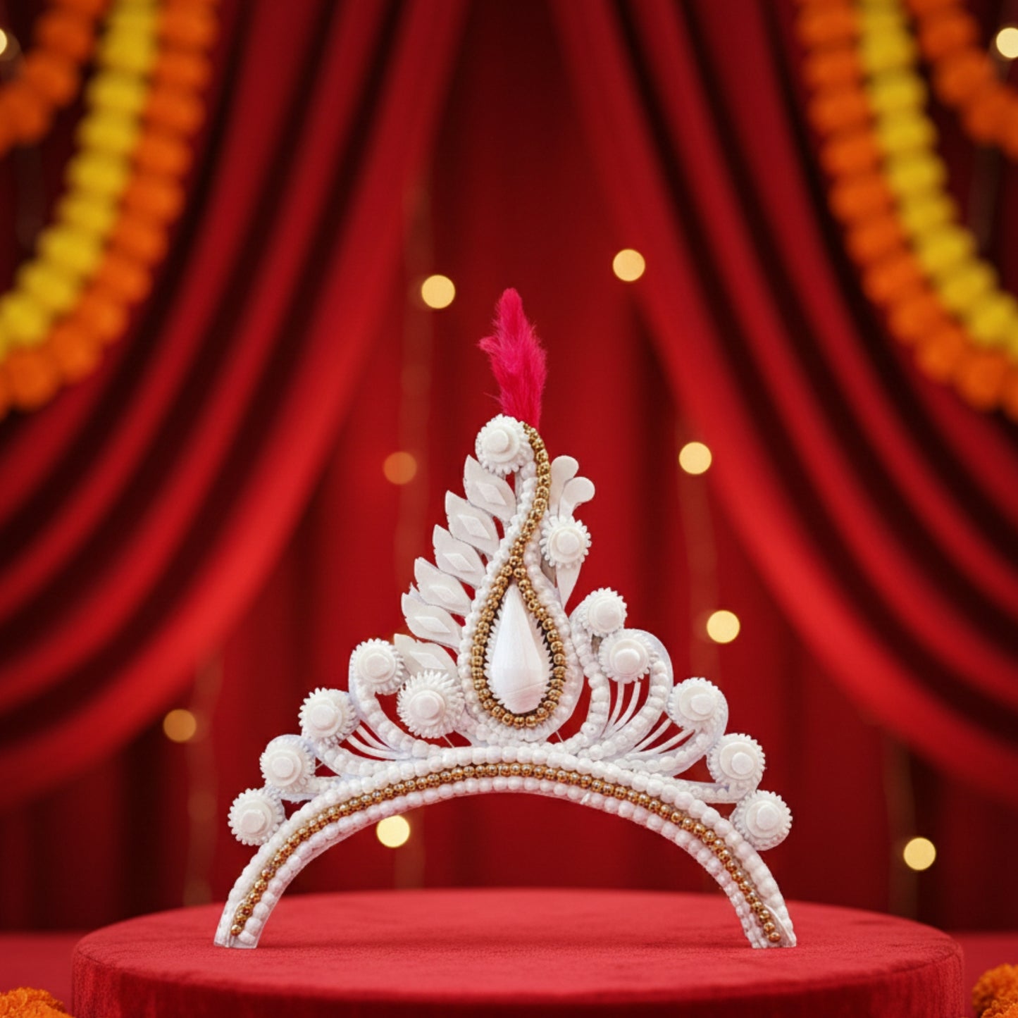 Traditional Pure Sola Bridal Mukut