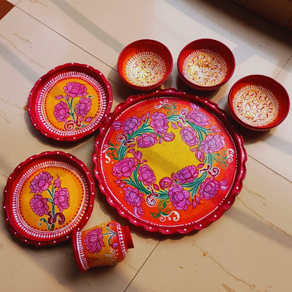 Gramer Aanginay Matir Thala Set - 7-piece
