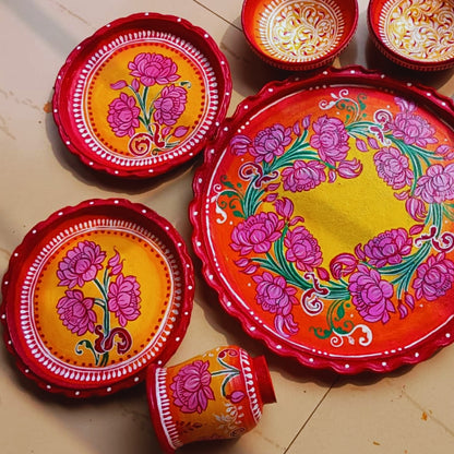 Gramer Aanginay Matir Thala Set - 7-piece