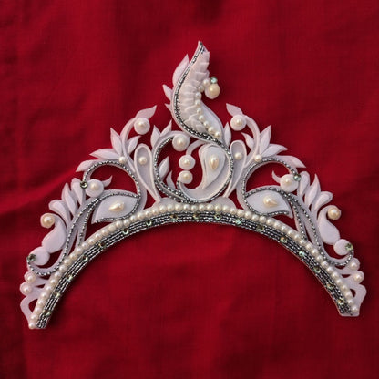 Elegant Pearl Mukut Wedding Tiara