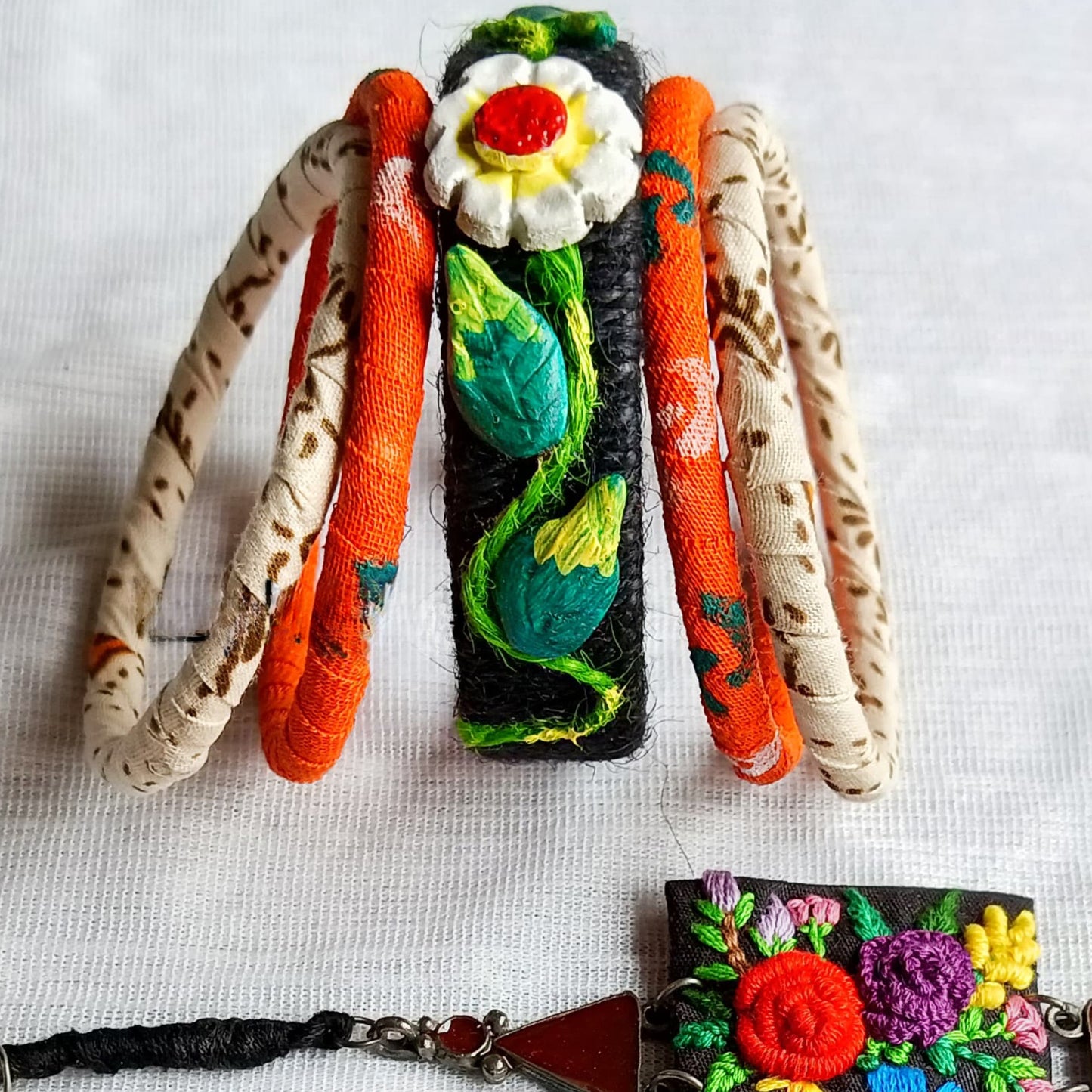 Bohemian Chic Handmade Fabric Earrings