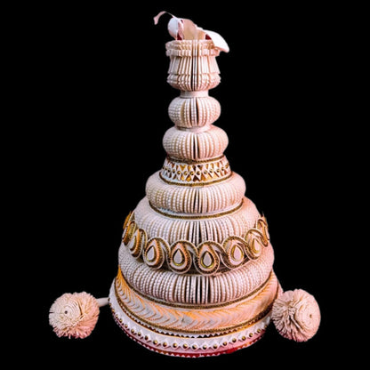 Elegant Handcrafted Bengali Groom Topor (14 inch X 24 inch)