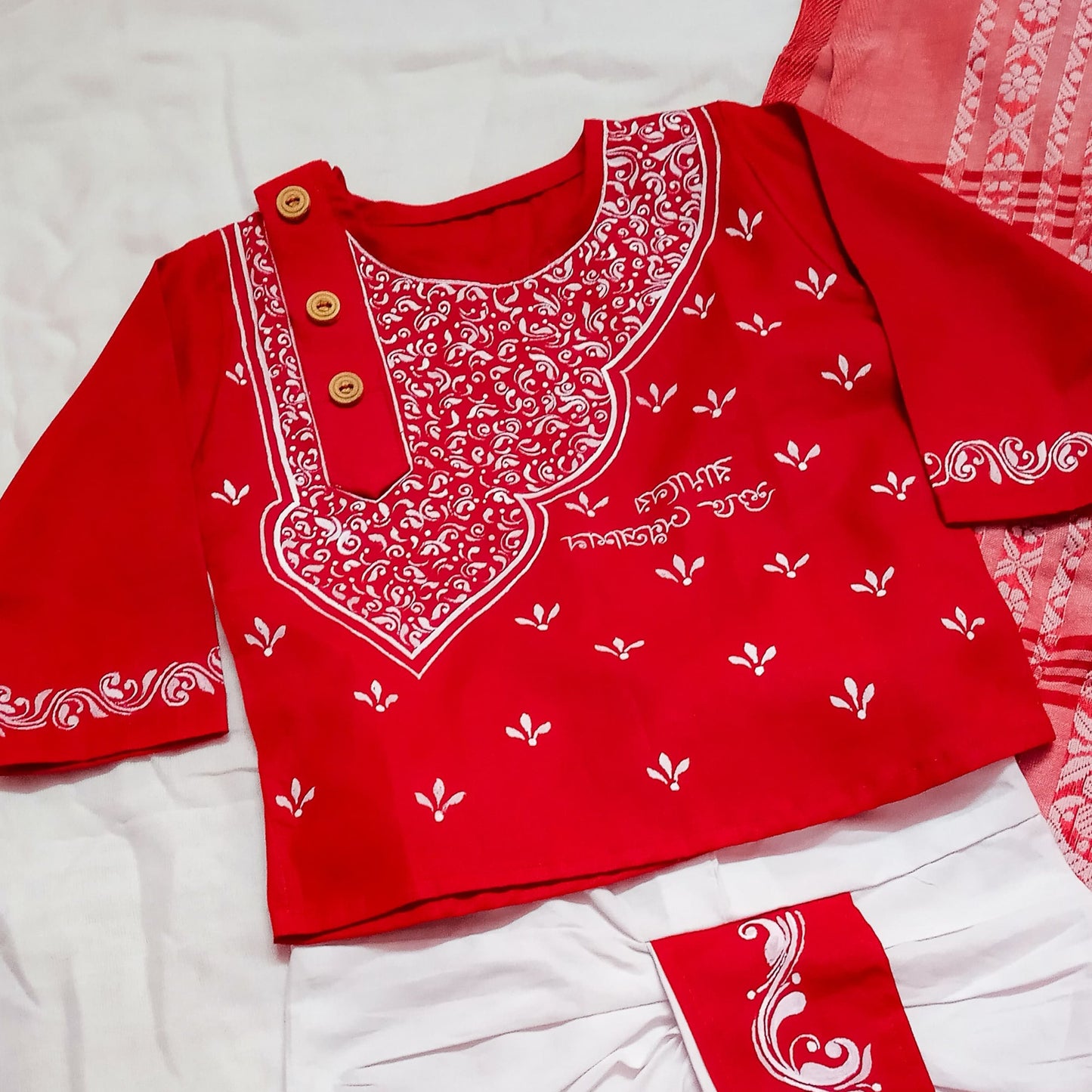 Little Bengali Royalty – Baby Panjabi & Dhuti Set