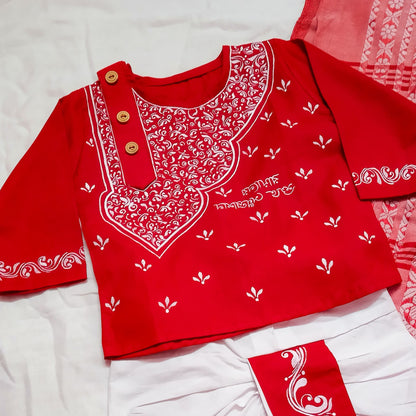 Little Bengali Royalty – Baby Panjabi & Dhuti Set