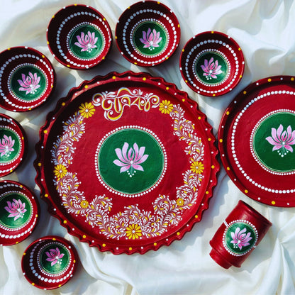 Lotus Blossom Kalka Mitti Magic Dinnerware (Set of 10)