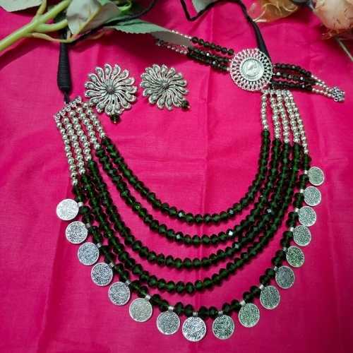 Oxidized Charm Necklace