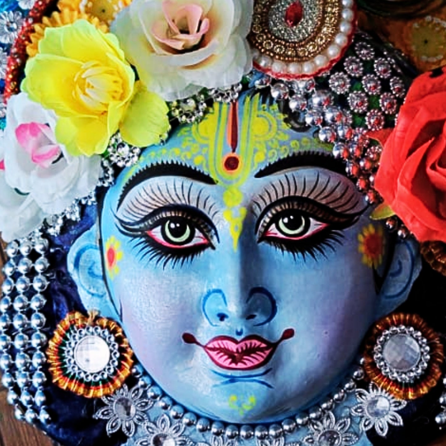 Muralimohan Krishna Face Mukhosh– Devotional Wall Art