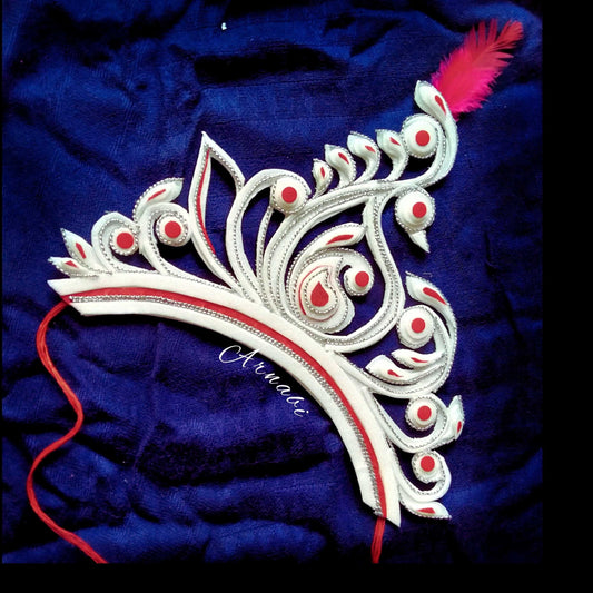 RajRang – Regal Red and White Mukut